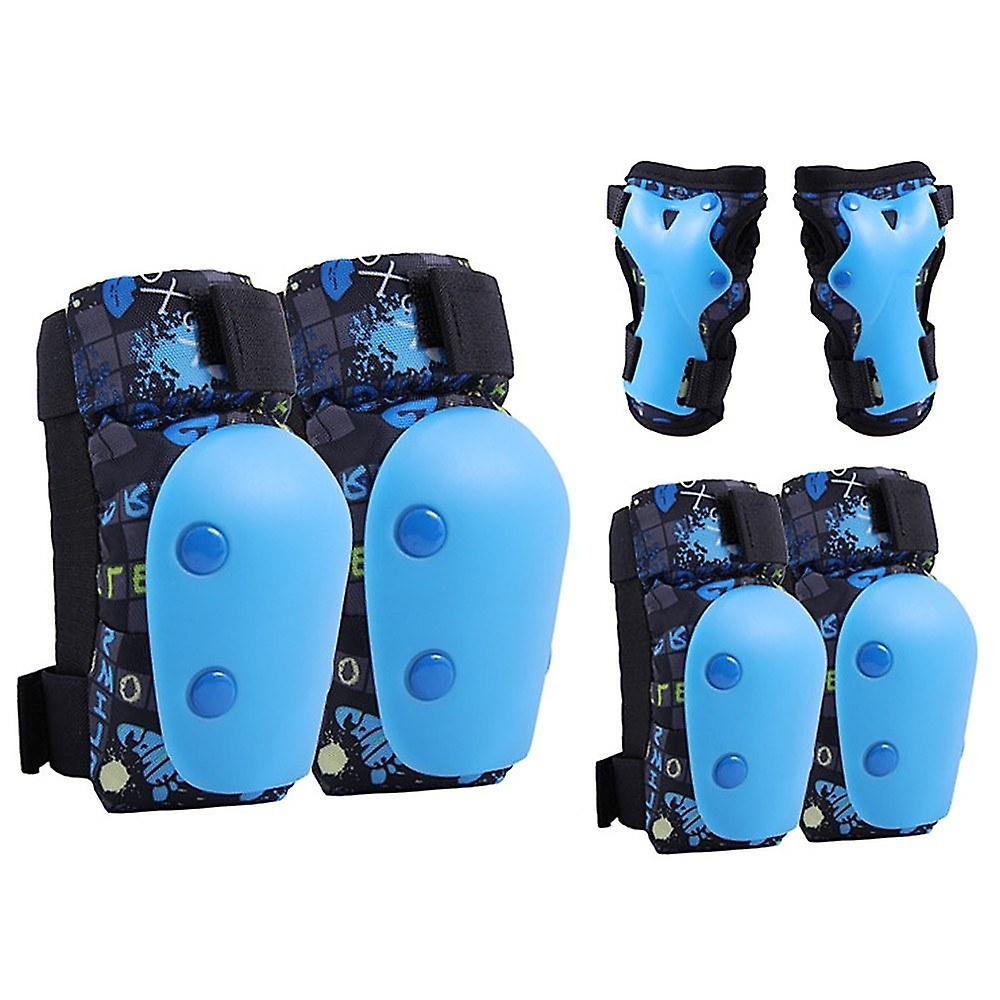 6 In 1 Kids Bike Pads Set Knee Elbow Wrist Guards Sport Protective Gear For Cycling Skateboard Roller Skating