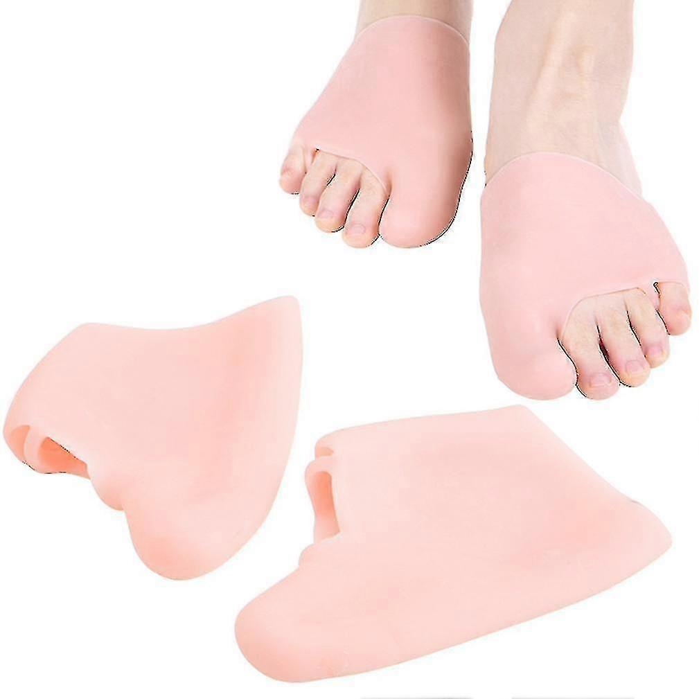 2st Silikon tumme Valgus Corrector Smärtkorrigering Framfotsdyna andas