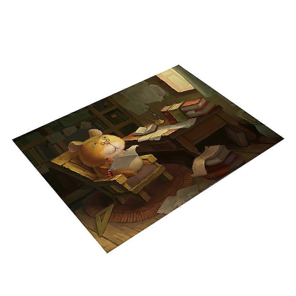 Cotton Linen Tableware Mat Animals Printing Placemat Dining Table Decor(MA0005-7)