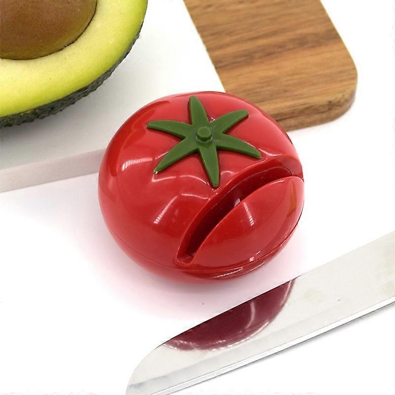 1pc Creative Tomato Shape Sharpener Portable Knife Sharpener Kitchen Knife Sharpening Stone For Home Kitchen