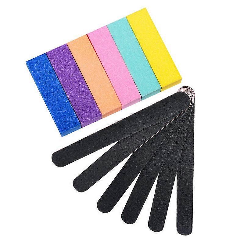 Nail Files and Buffer,  Professional Manicure Tools Kit Rectangular Art Care Buffer Block Tools 100/180 Grit 12Pcs