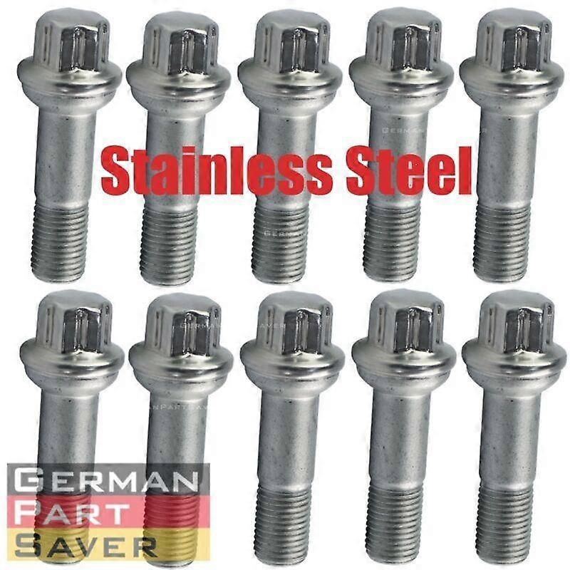 Upgrade Your Ride with 10PC Stainless Steel Wheel Lug s ~compatible withW164 W166 X204 W221 C216 ~ 2 5/8 Length NO.0332