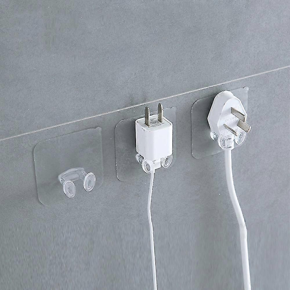 5pcs Wall Storage Hook For Kitchen And Bathroom - Wall Adhesive Power Plug Socket