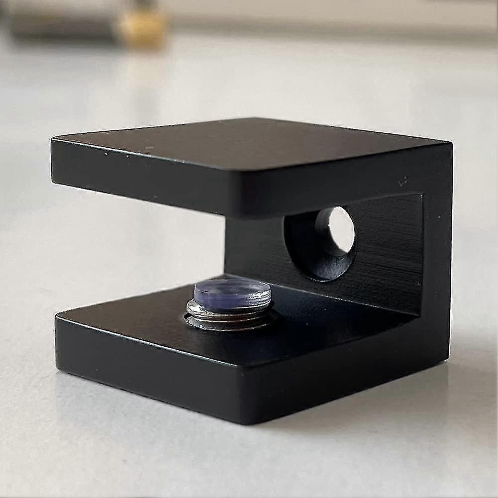 (4、マットブラック) ガラスクランプ、ガラスにドリル不要のガラスホルダー、ガラス棚ブラケット、ガラスクリップサポート、8mm～10mmガラス用