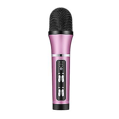 Rose Gold Musical Microphone Portable Singing Mic Karaoke Handheld Speaker For Home Party Indoor Ktv Az13760