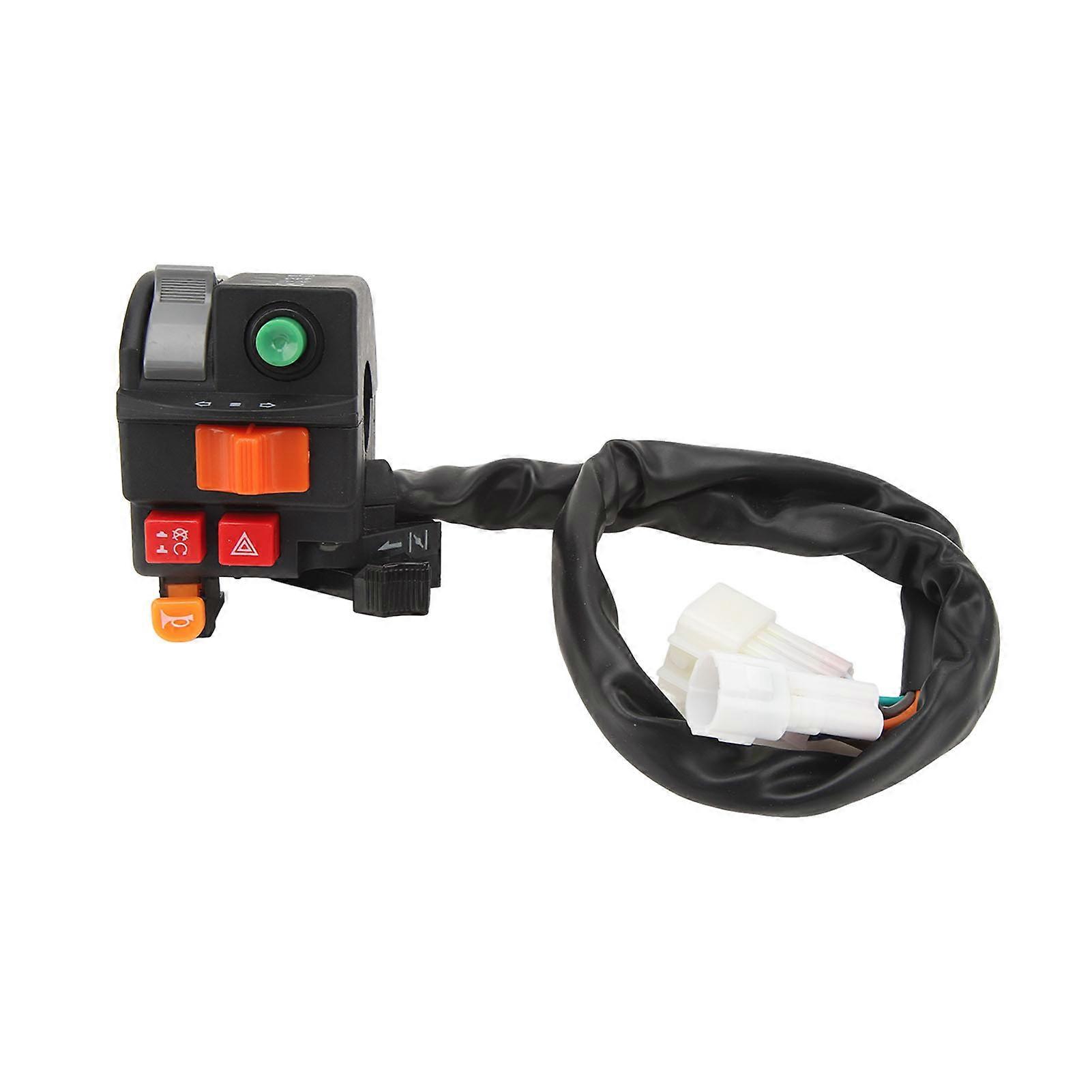 7/8in 22mm Motorcycle Handlebar Switch Headlight Turn Signal Horn Flash ON Off Start Stop Control Switch for ATV