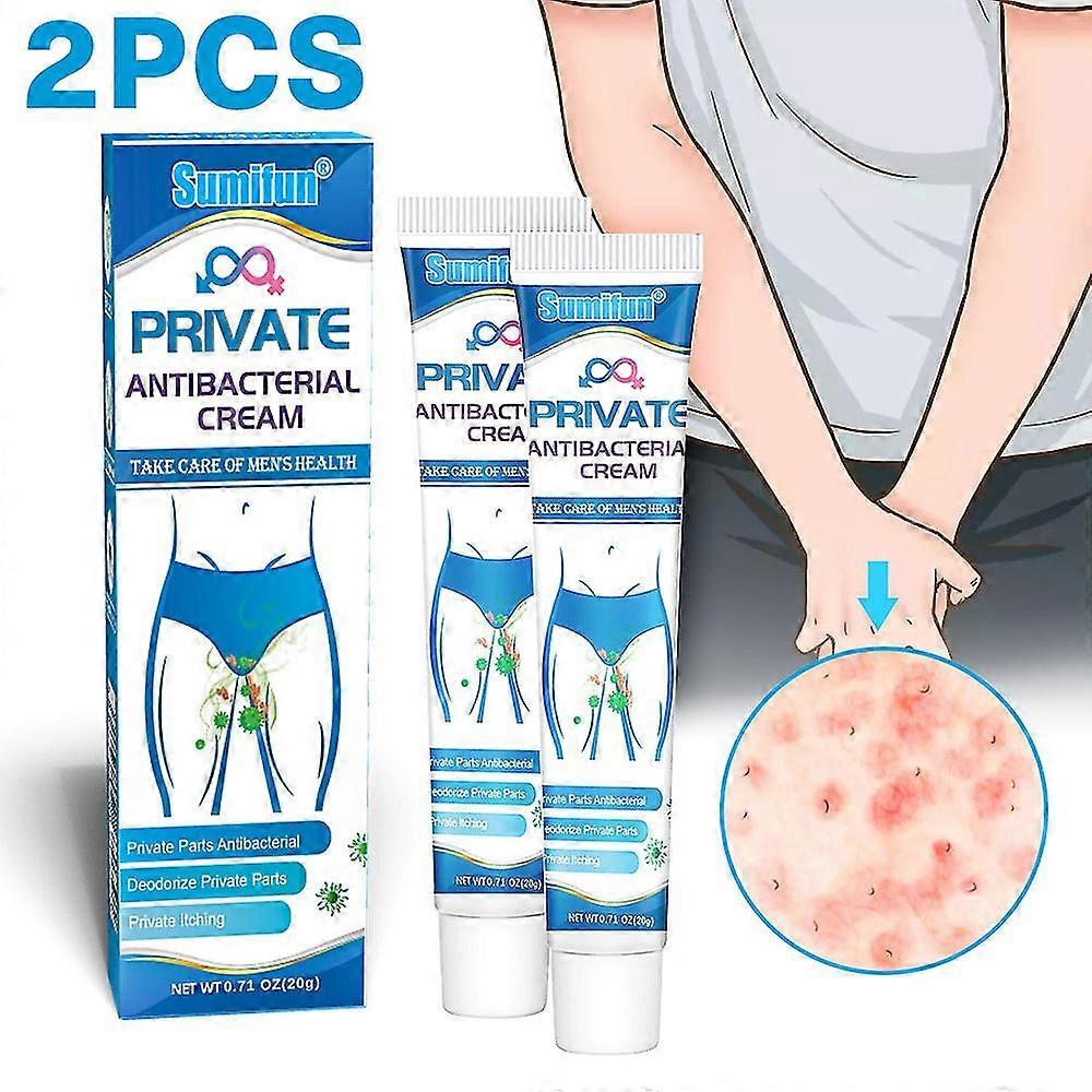 男性用かゆみ止めクリーム、プライベートケアクリーム、抗菌、かゆみ止め、デオドラント0.71oz