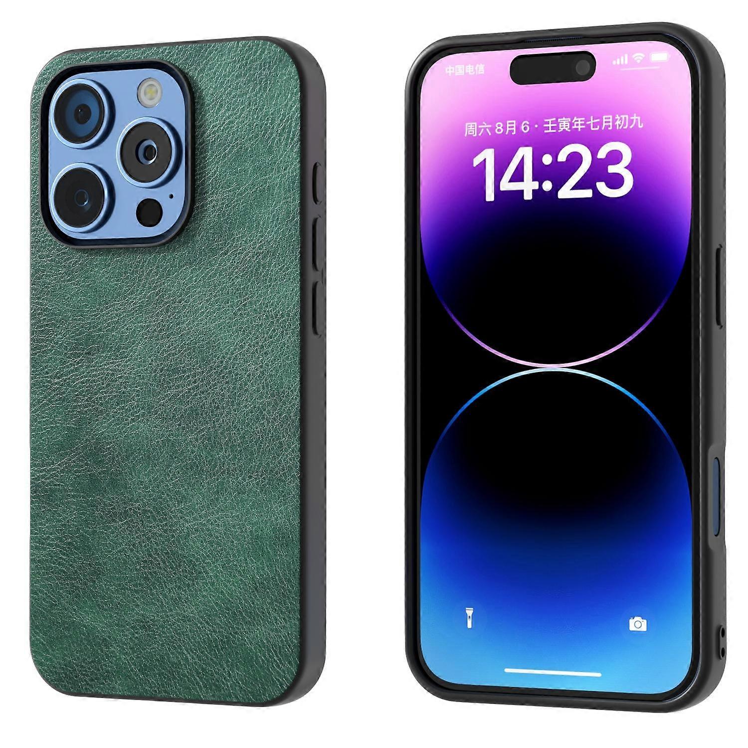 Lichi Texture PU Case For iPhone 16 Pro