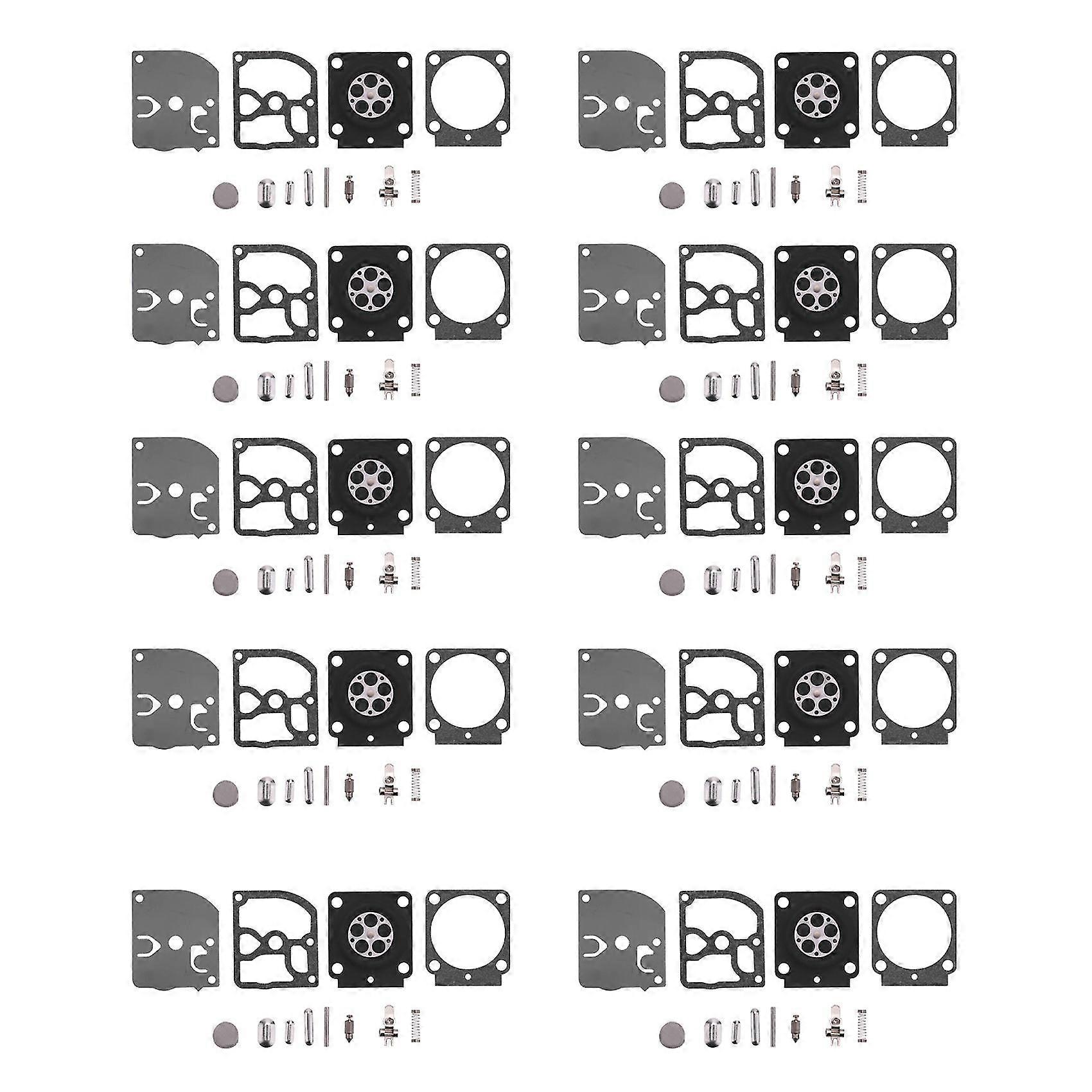 10 σετ καρμπυρατέρ επισκευής κιτ κοπής μέρη Rb-100 φλάντζα συμβατό με Hs45 Fs55 Fs38 Bg45 Mm55 413