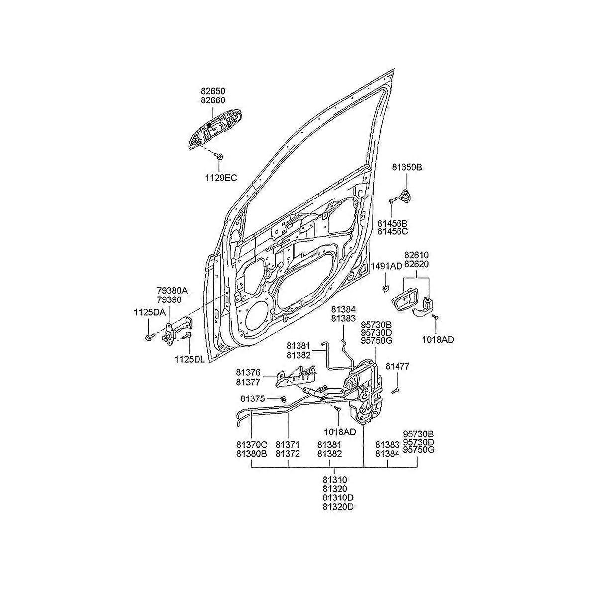 Front Left Door Lock Actuator 95735-1c010 For Click 2002-2010 Side Door Lock Mechanism 957351c010