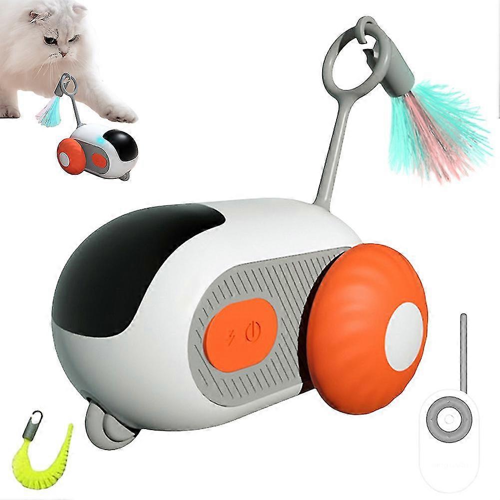 Remote Smart Cat Toy,active Rolling Car With Replaceable Car,rechargeable Wicked Car For Indoor Cats/kitten Small Dogs