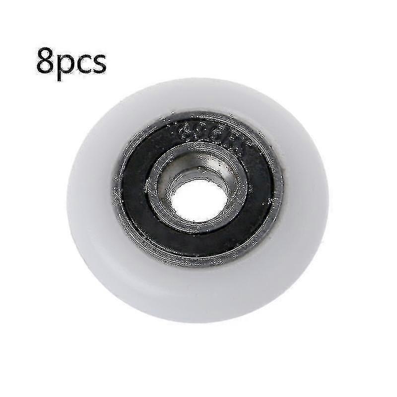8 Pcs Shower Door Runner Rollers Wheels Pulleys Replacement Parts 23mm Diameter