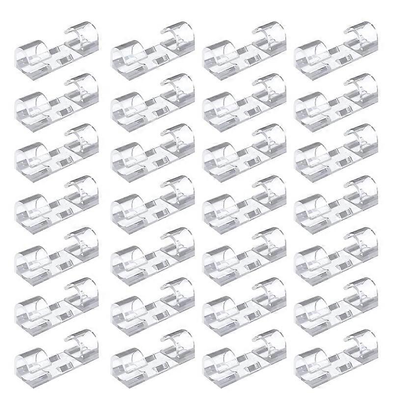 100PCS Cable Clips Cable Tidy Wire Holder with Strong Self Adhesive Pads Plastic Cord Management Or