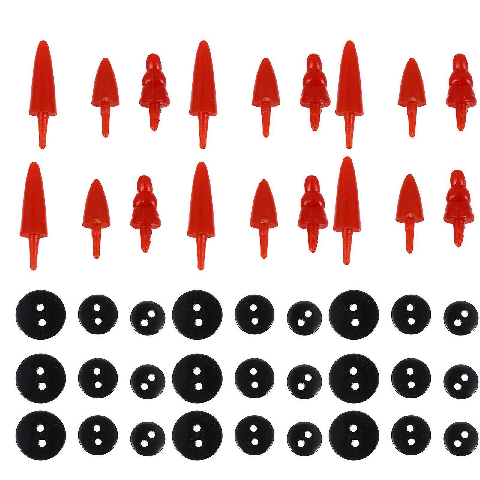 260Pcs/Set Christmas Snowman DIY Ornament Kit Snowman Nose Button Accessories