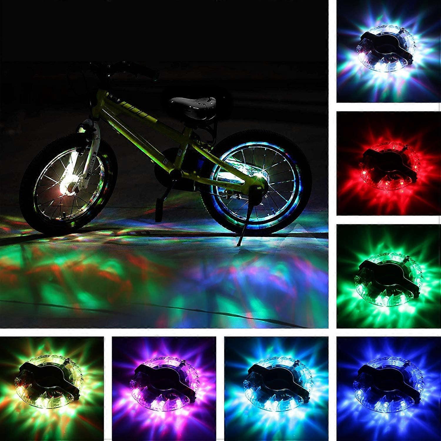 可充电自行车轮毂灯防水 LED 自行车辐条灯