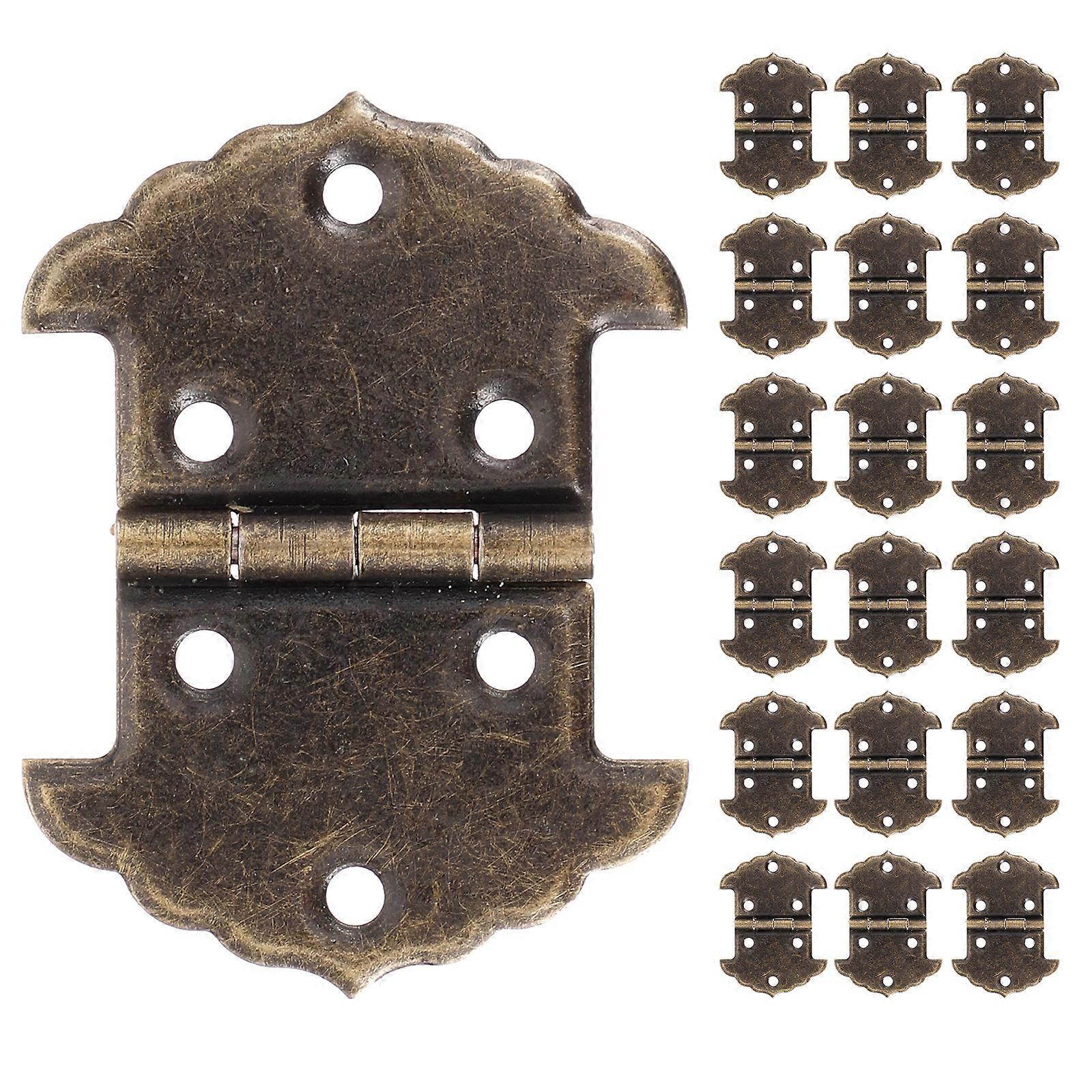 20Pcs Antique Retro Hinges Replacement Chest Case Hinges for Wine Chest