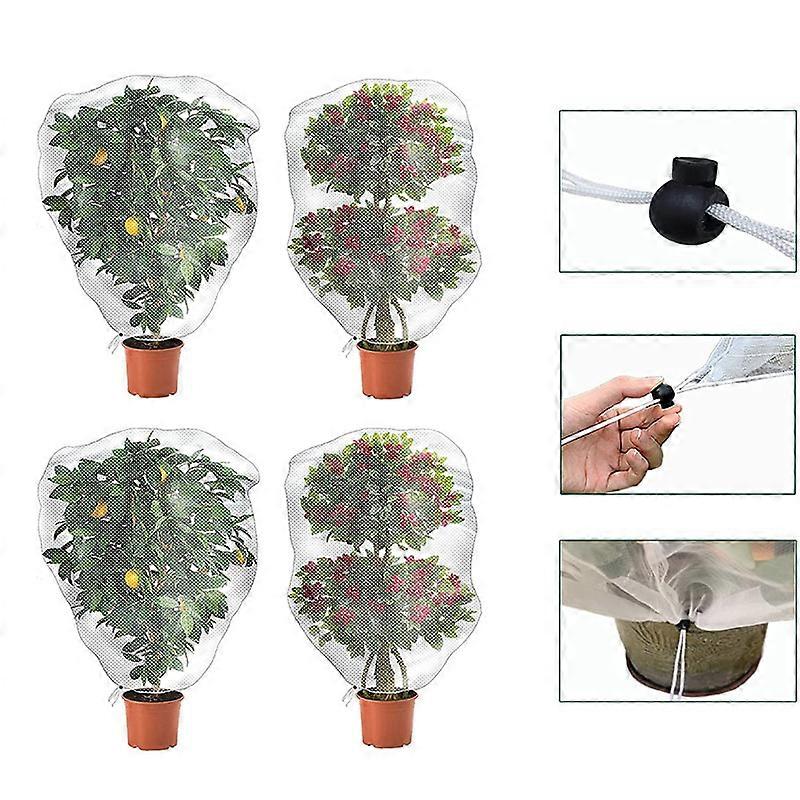 Insect Bird Barrier Netting Mesh With Drawstring - Garden Bug Netting  For Protect Plant Fruits Flower From Insect Bird Eating