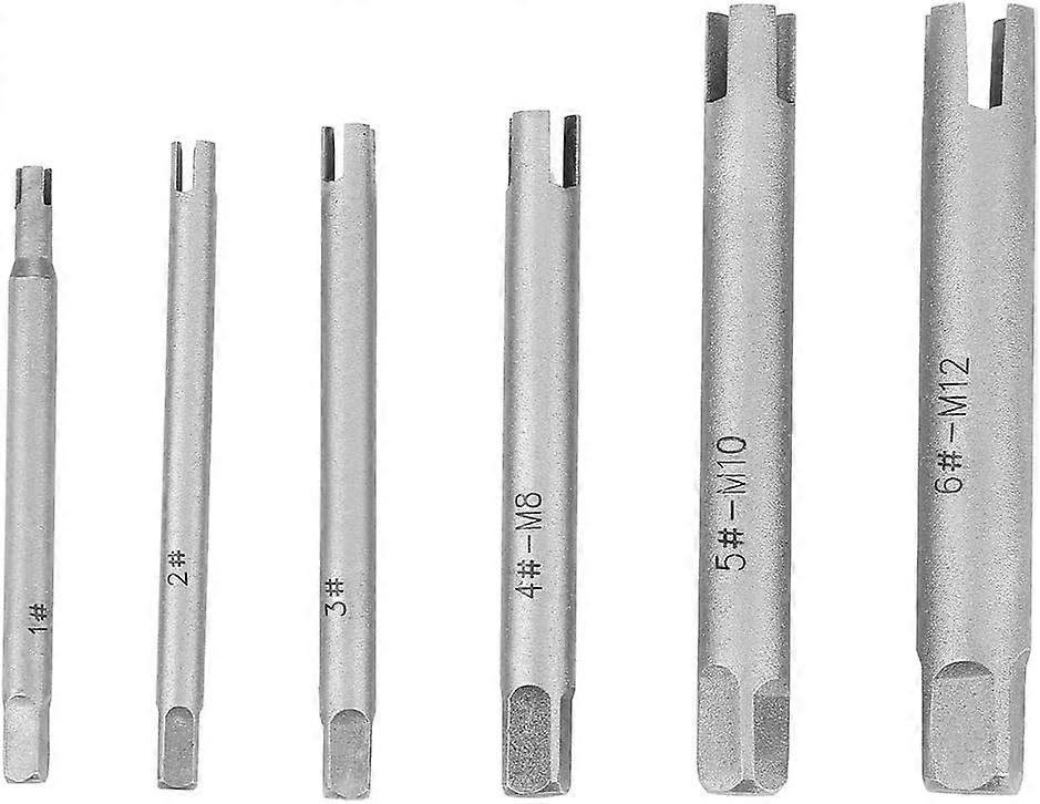 Tap Puller Set, Stahl Broken Head Tap Puller Screw Extractor (6 Stück)