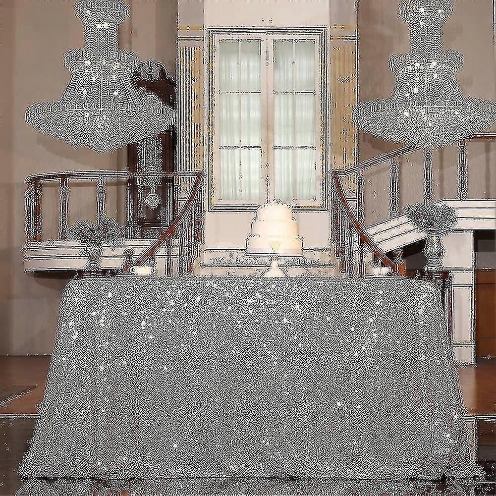 Rose Gold Sequin Tablecloth, Sequin Table Overlay Square, 50"x50", Rose Gold For Wedding Birthday Party Graduation