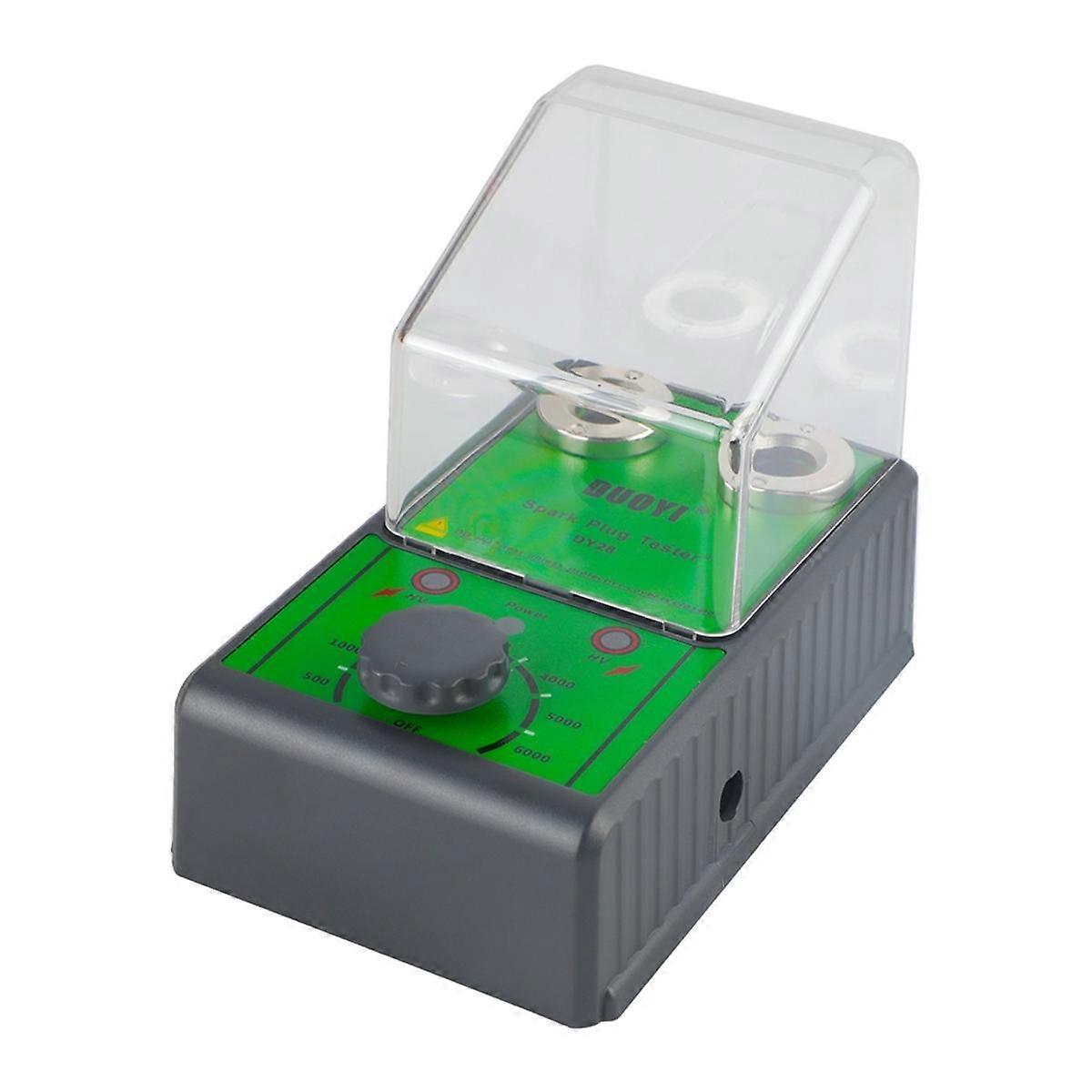 DY28 Car Spark Plug Tester Ignition Tools Double Hole Wiring Lgnition Spark Plug Analyzer Flashover Tester EU Plug