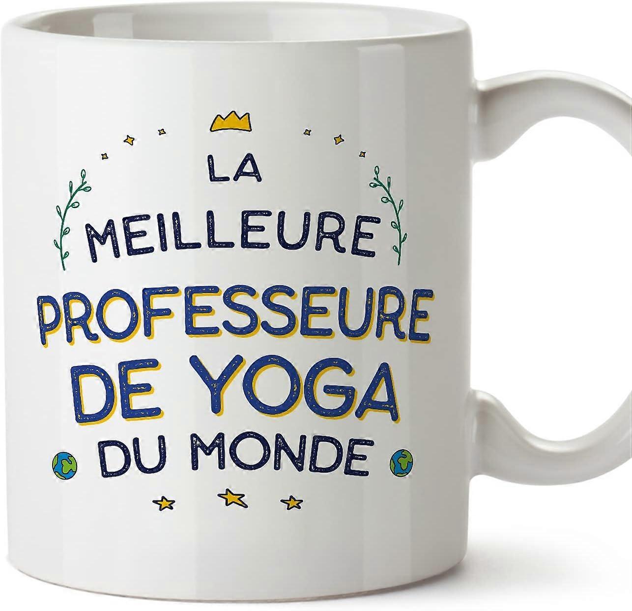 フランスのヨガ教師の女性マグカップ Meilleur du Monde 同僚への面白いギフト セラミック 11oz マグカップ
