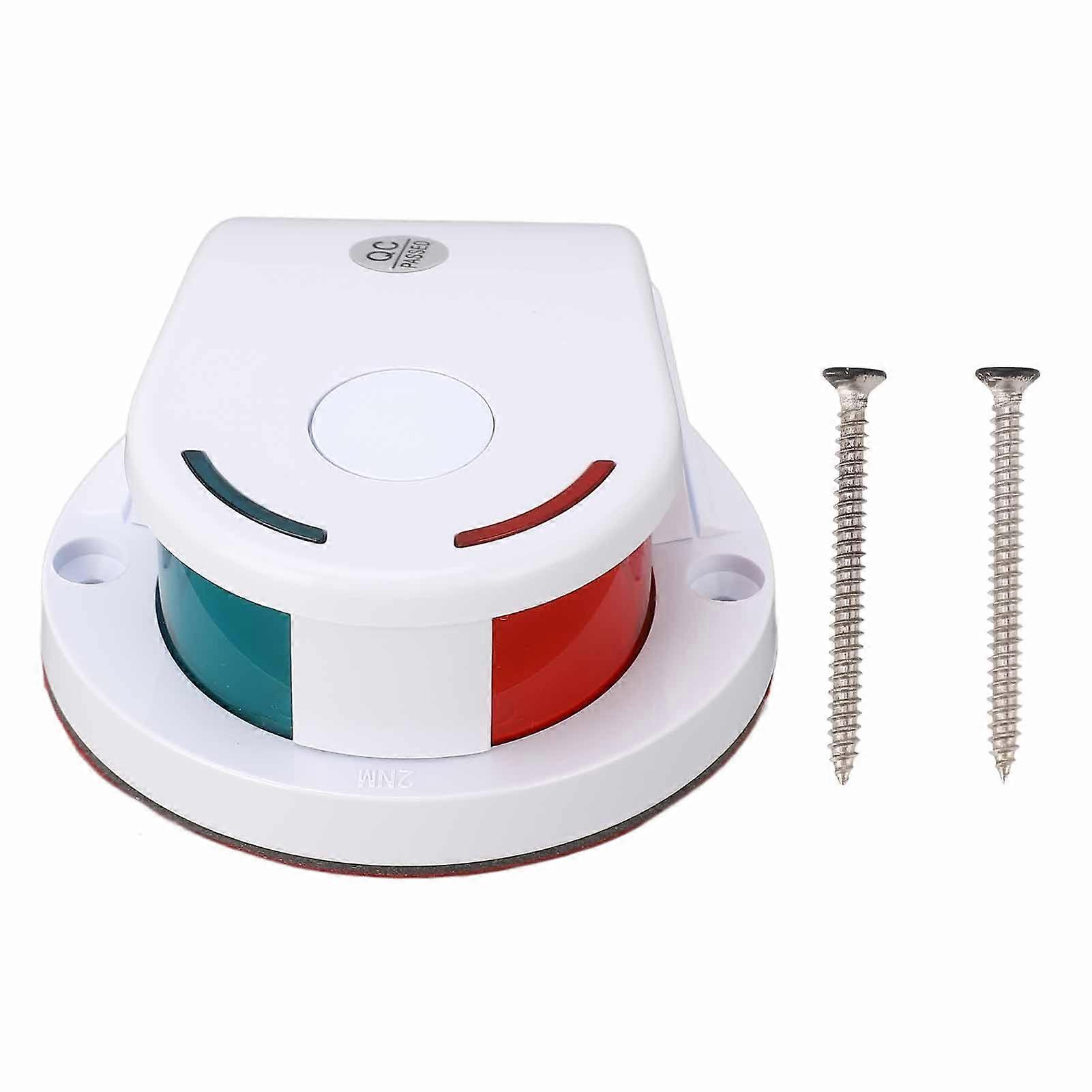 Boat Side Bow Light 12V Sturdy Stylish Dual Color High Brightness IP67 Waterproof Marine Sailing Signal Lights for Yachts Ships White
