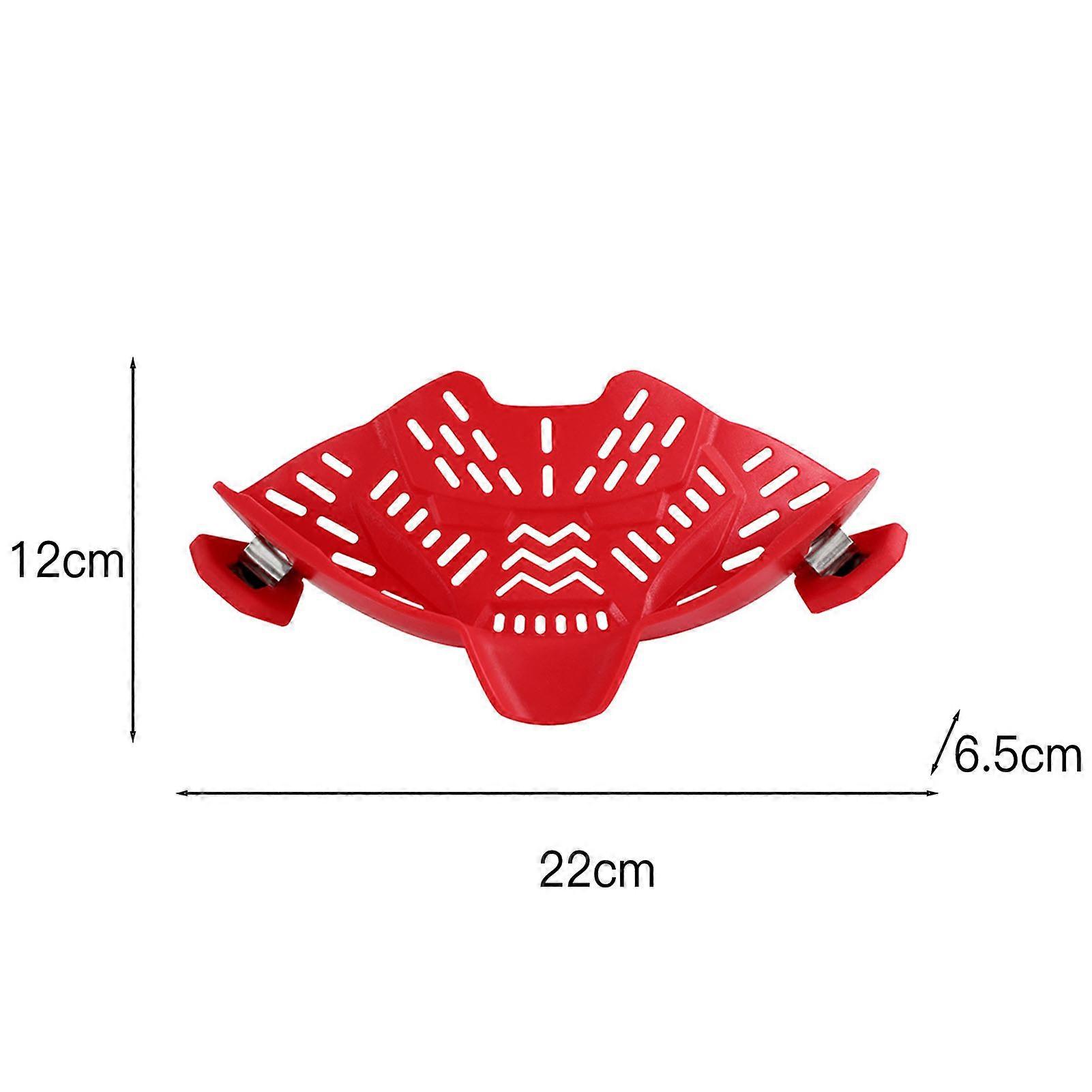 Vegetable Fruit Anti-Spill Water Filter with Flexible Silicone Filter and Sturdy Clip for Pasta Drain Kitchen Colander