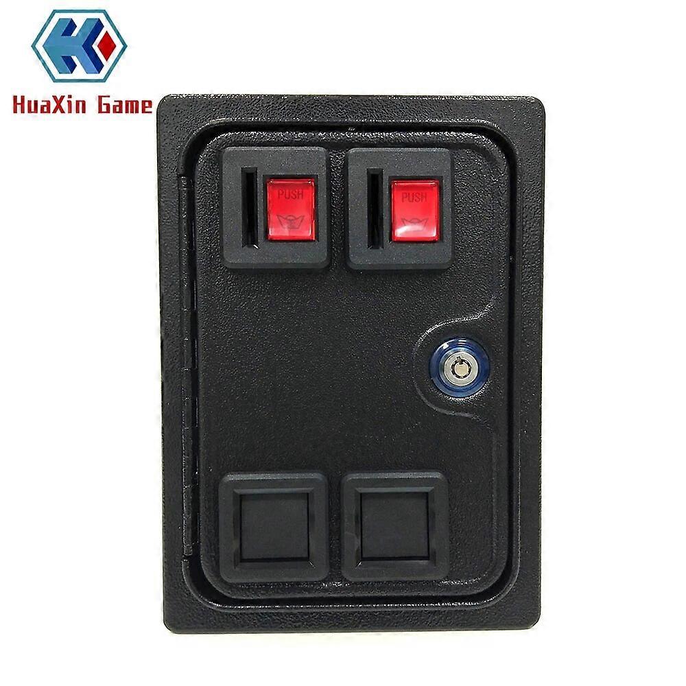 MAMEまたはアーケードの取り替え鉄のドアの構造のための四分の一のアクセプターが付いているアーケードの二重硬貨のドア