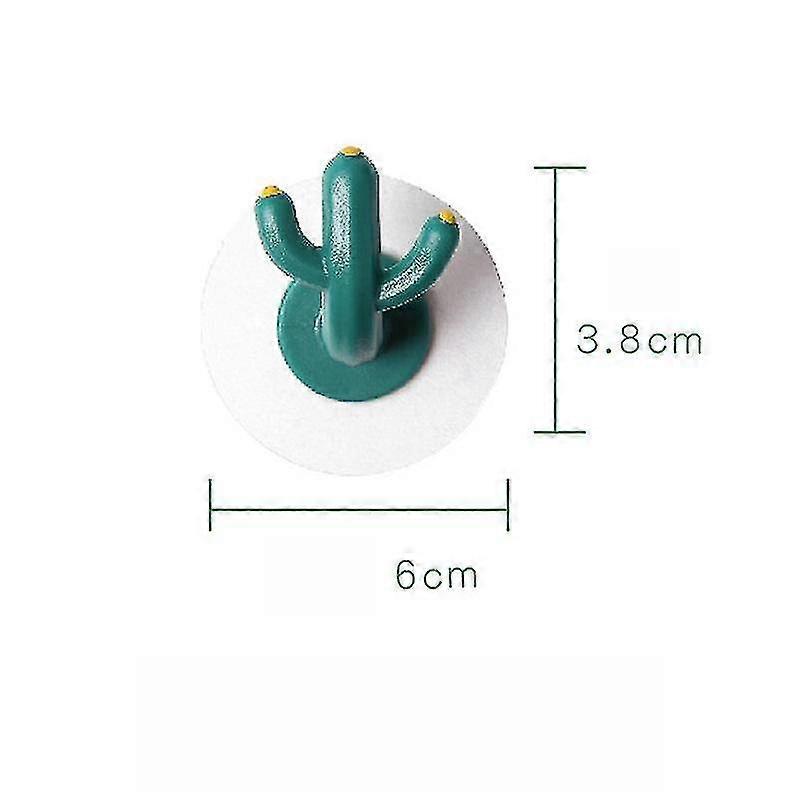 4pcs Wall Hangers Cactus Seamless Sticky Hanging Hooks