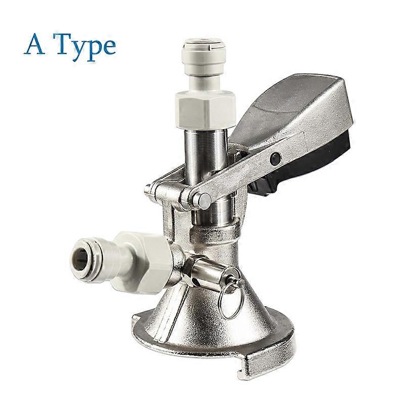 Keg Coupler Draft Beer Keg Coupler Tap Dispenser with Push In Fitting Pneumatic Quick Joint G Type,A Type,D Type,S Type Coupler