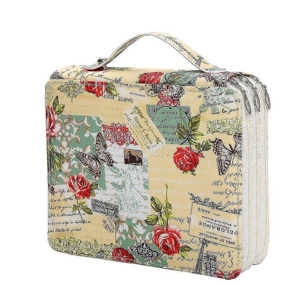 Portable Colored Slots Pencil Case Organizer With Printing Pattern Colored Pencils