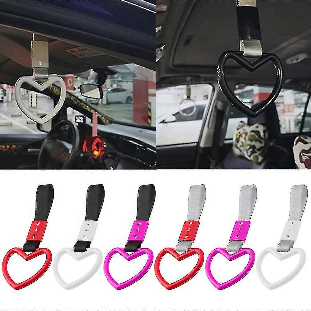 Interior Pull Ring Jdm Bumper Warning Ring Car Styling Hand Strap Heart Shape Pvc Plastic