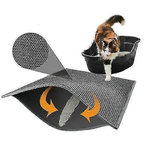 Litter Box Mat,cat Mat,honeycomb(30*30cm,black)