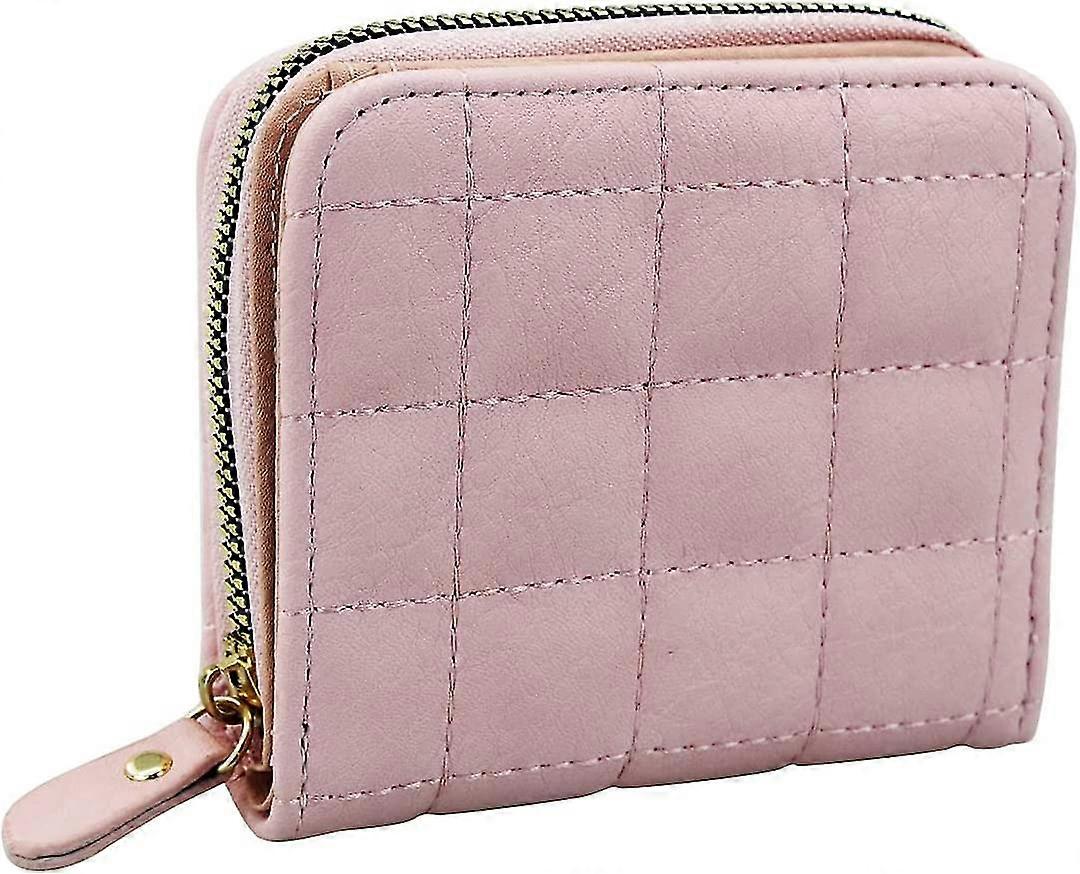 Ladies Purse Wallet, Pu Leather Purse With Multiple Card Slots And Compartments, With Zipper (pink)
