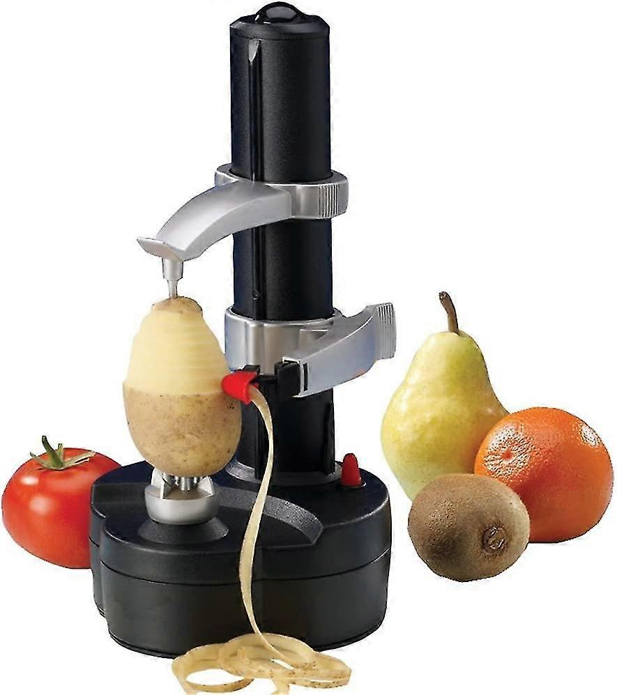 Fruit And Vegetable Peeler Stainless Steel Electric Vegetable Peeler Fruit Apple Peeler Potato Cutter -automatic Peeling Machine (black)