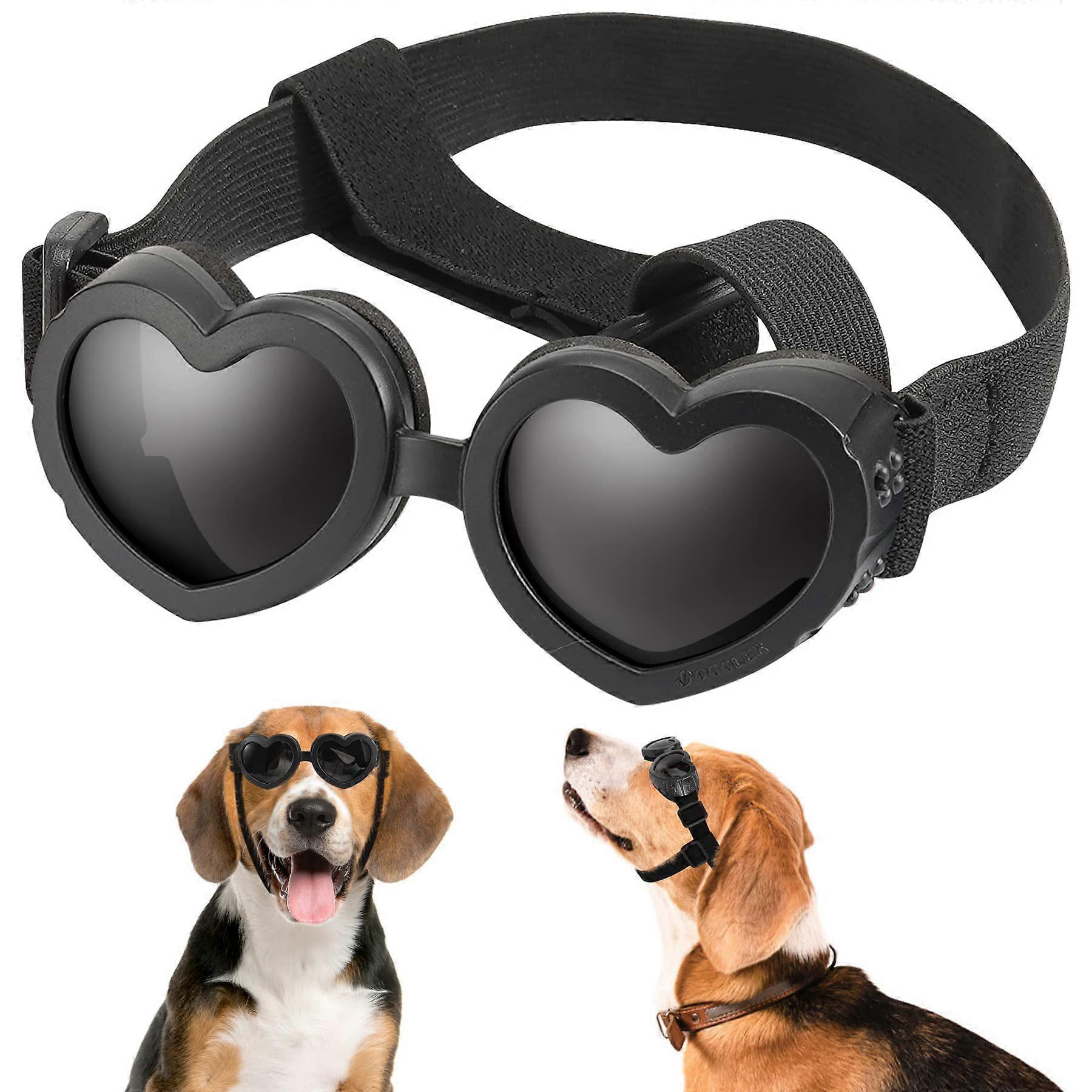 Small Dog Pet  Sunglasses Goggles Heart