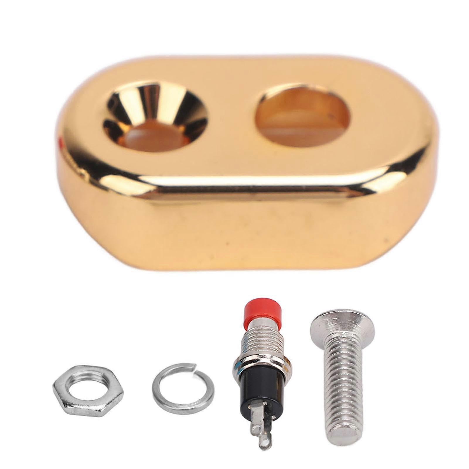 Motorcycle Handlebar Switch Button Stop Start Horn Light Self Resetting Handlebar Lever Switch Button for ATV UTV Dirt Bike Circular Button Switch
