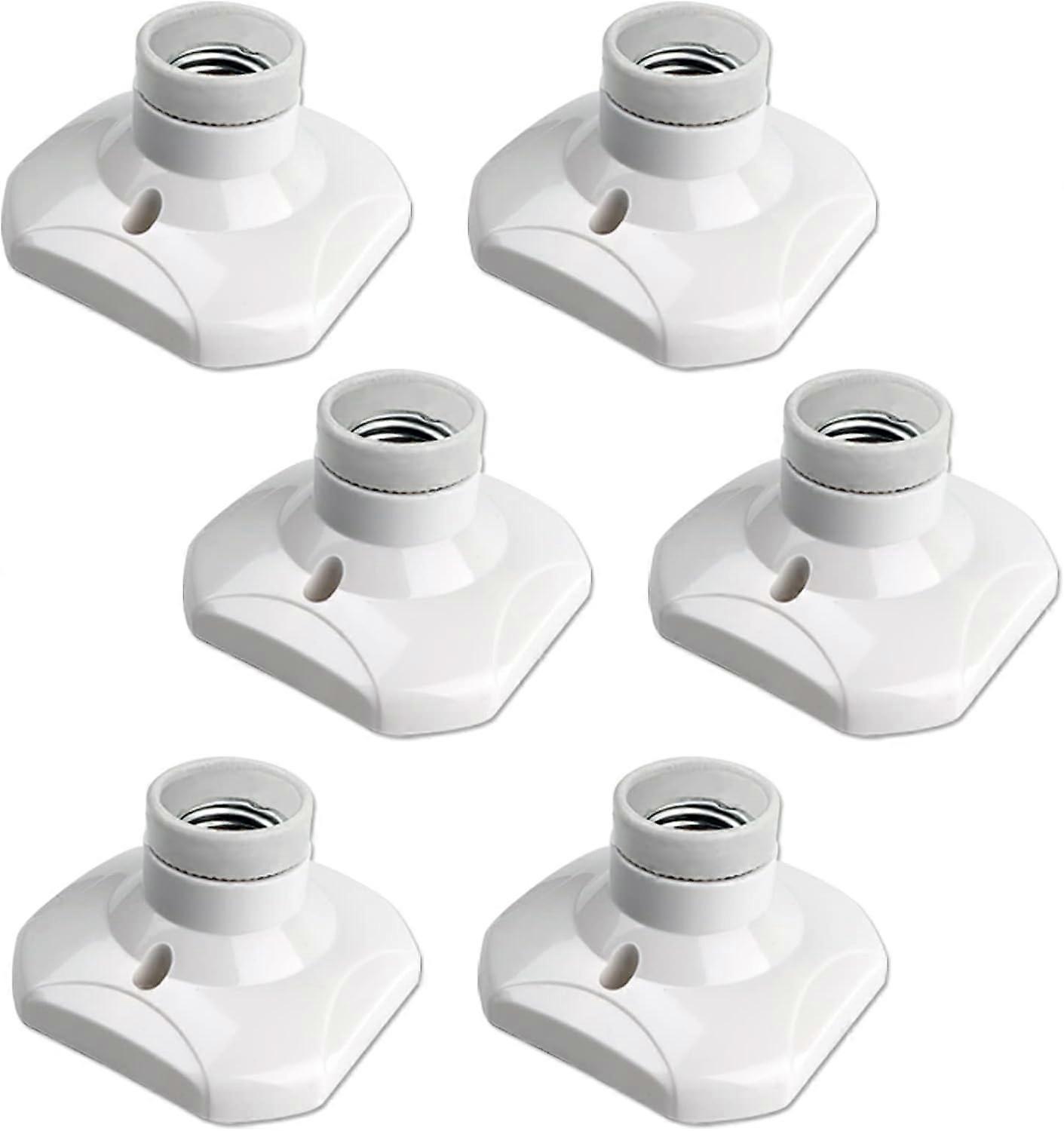 Light Bulb Socket E27 Screw Mount Ceiling Light Socket for Indoor Wall Lamp, AC 230V, E27 LED Bulb Holder, Plastic Base E27 Socket for Garage Workshop