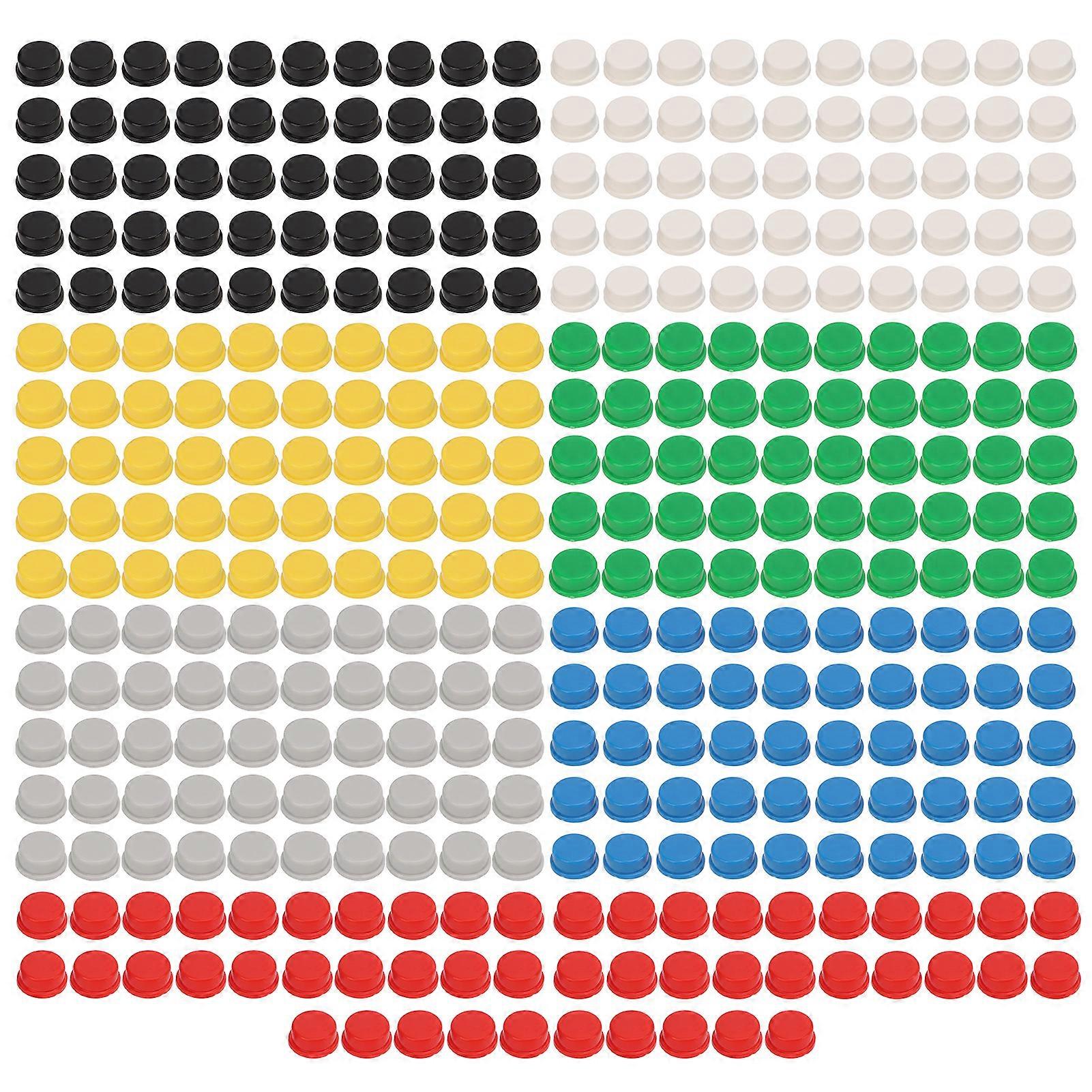 Lot de 350 boutons poussoirs industriels à commande momentanée, 7 couleurs, pour platine d'expérimentation A24