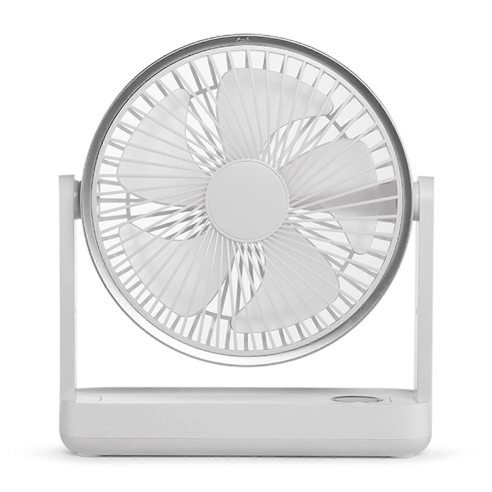 Portable 4 Speed Desktop Fan Digital Display Fan 3600mah USB Rechargeable Fan