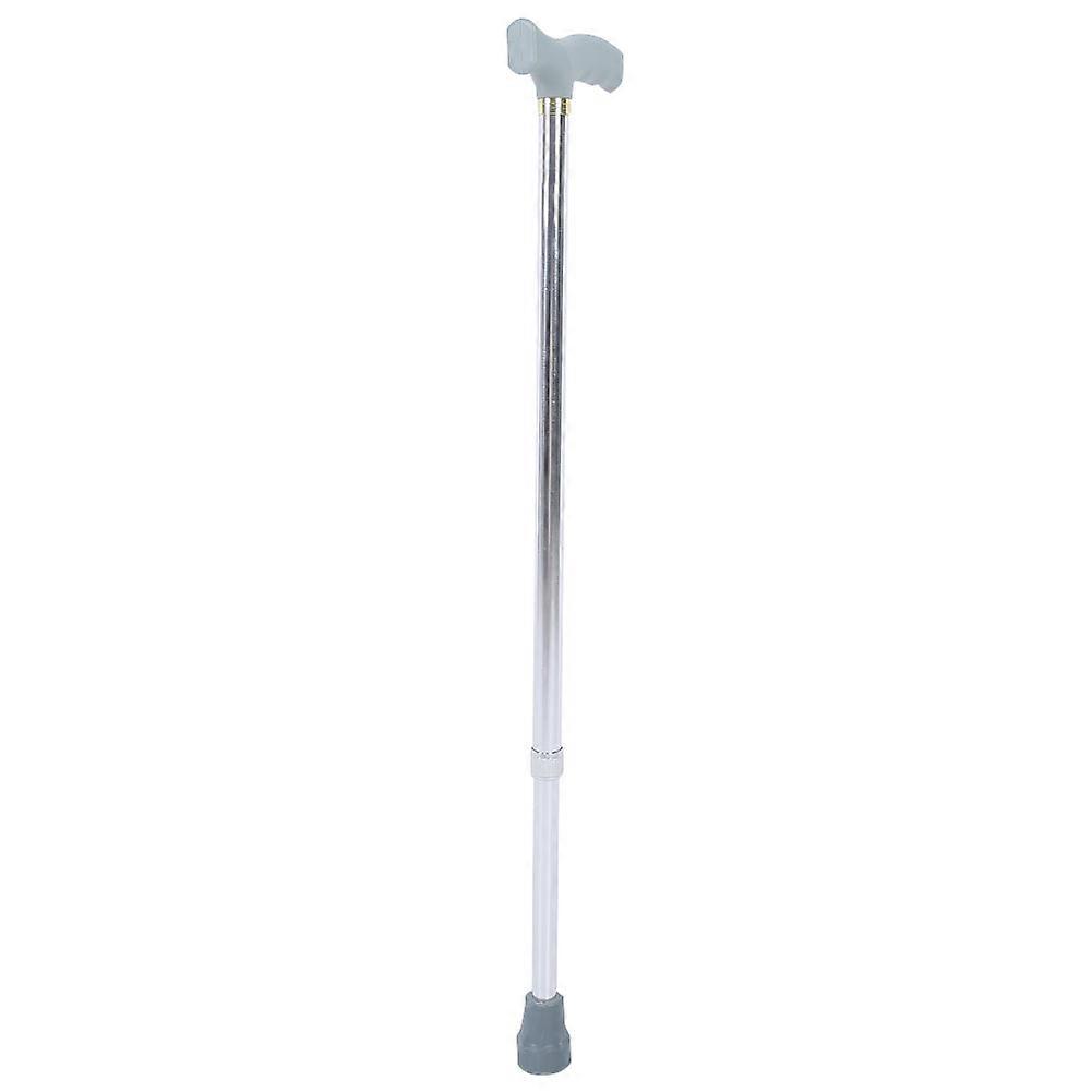 Anti slip Alloy Cane Elder Disability Safety Walking Stick 10 Level Height Adjustable Silver