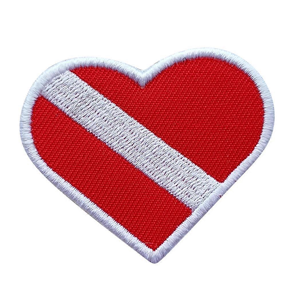 Scuba Diving Alpha Flag Diver Down Flag Patch / Badge Red White