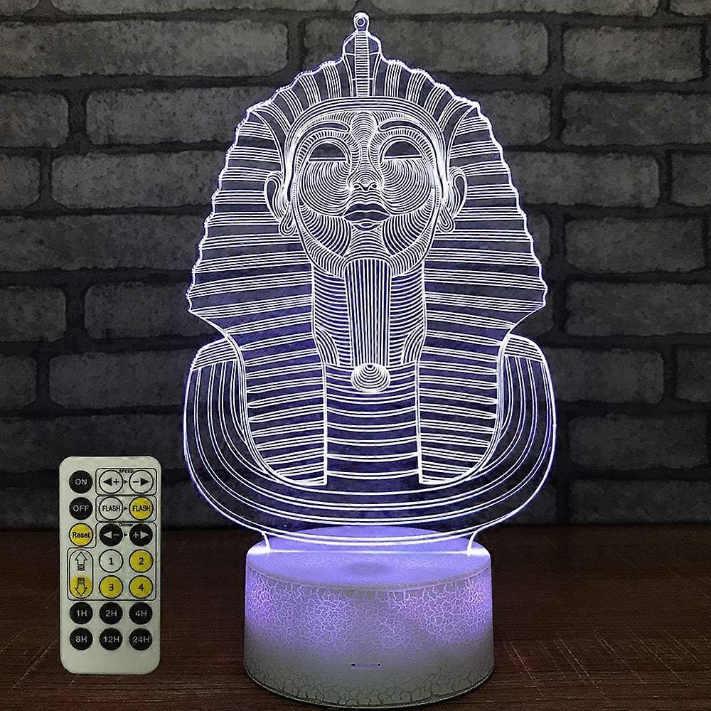 SBSG Egyptian Sphinx Pharaoh 3D Optical Illusion Night Light Table Lamp