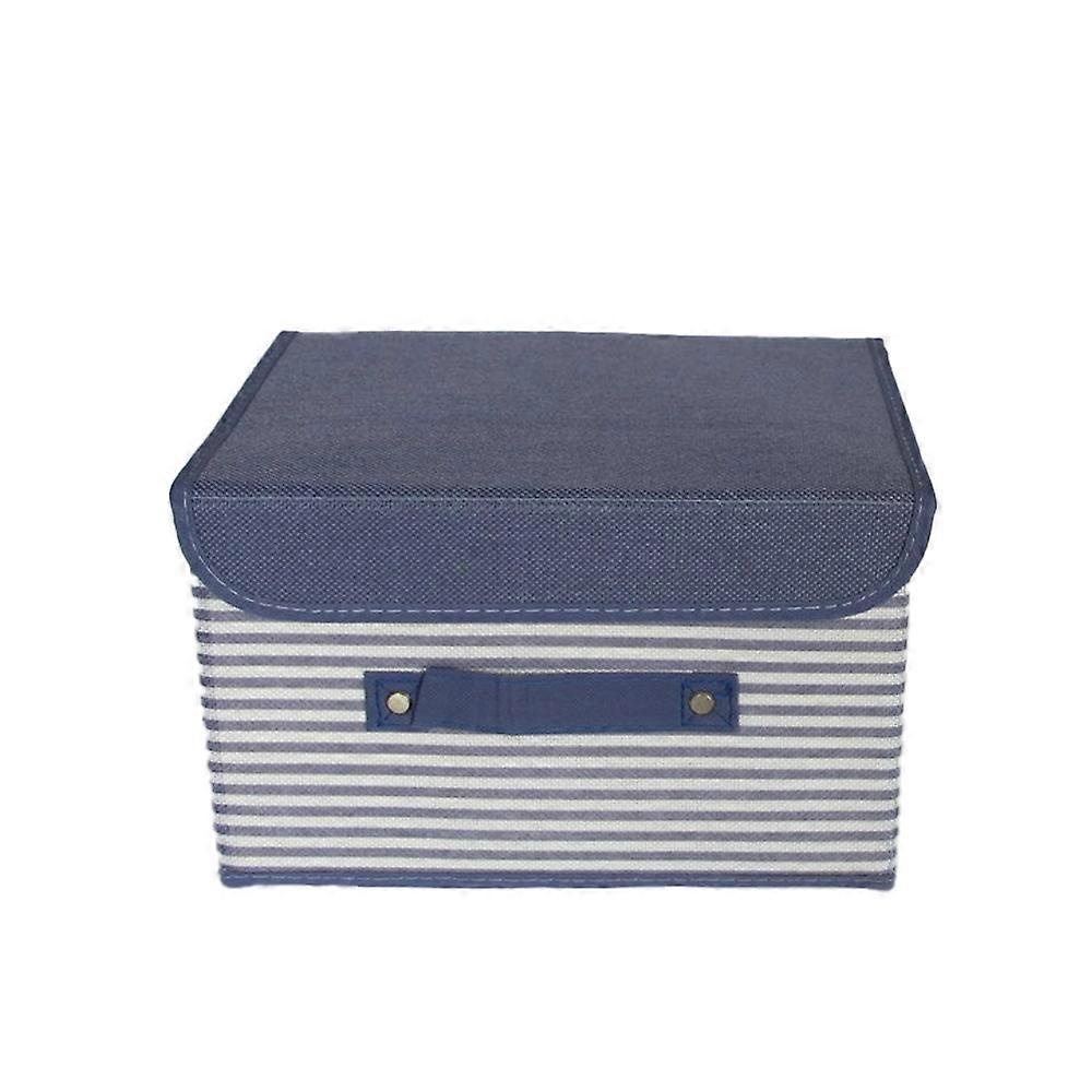 Horizontal Stripe Creative Organizer Box Household Supplies Storage Box Blue