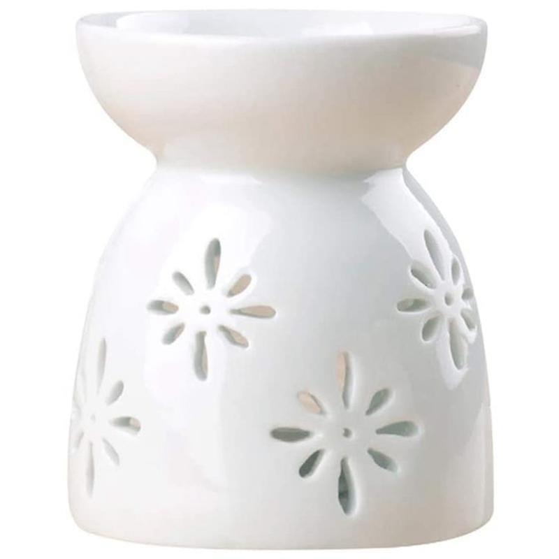 Ceramic Diffuser Candle Burner Ceramic Burning Essential Oils Diffusers Aromatic Lamp -Flower