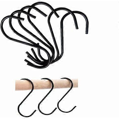 TCGG-钩针编织 en S en acier inoxydable noir pour cuisine / salle de bain / chambre / bureau - lot de 15, 钩针悬挂形式 de S grand - 3,