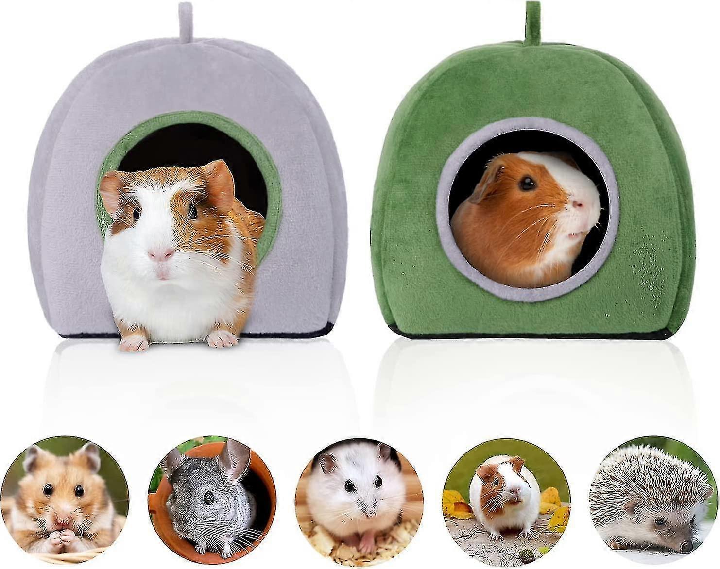 Marsvinshus, tvättbar marsvinsbädd med avtagbar dyna, smådjurshus för vinterdjur, grottbädd för kaniner, chinchilla