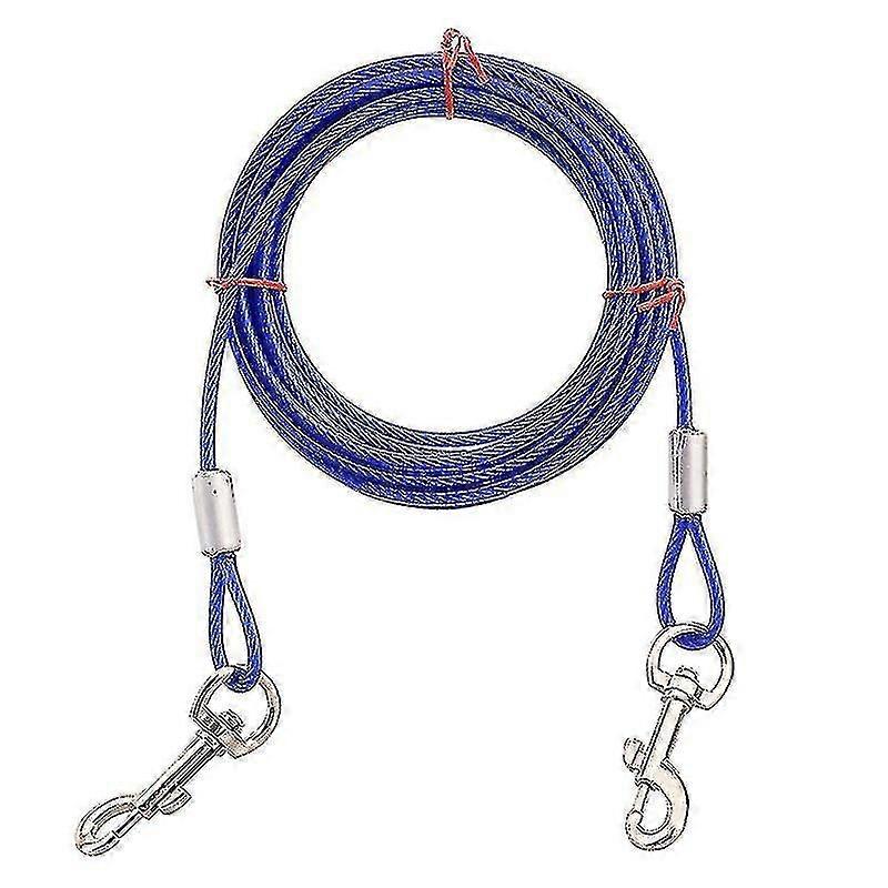 קצה כפול אחד עם שתי שרשראות ברזל חבלי תיל פלדה שני כלבים רצועה כלב חיות מחמד קולר רתמה אביזרים אספקה -איה