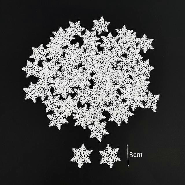 50 قطع الحلي الخشبية عيد الميلاد الخشب الزخرفية كلوز ندفة الثلج قطع الخشب شرائح DIY الحرف اليدوية عيد الميلاد الحلي
