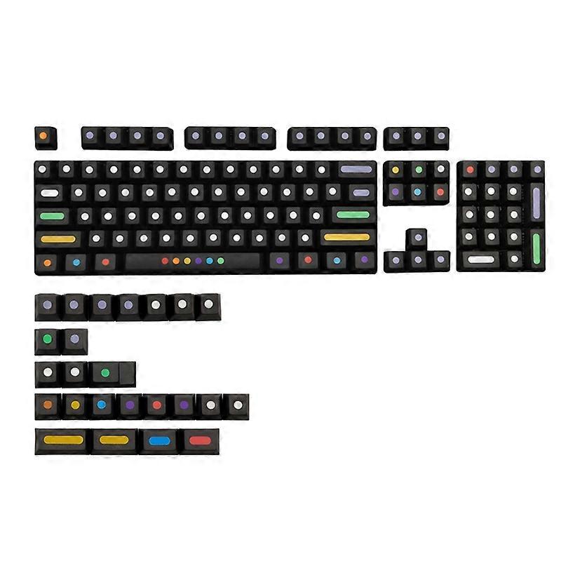 Five Sides Over Dye-subbed 128-Key Keycaps Cherry Profile Keyboard Keycaps